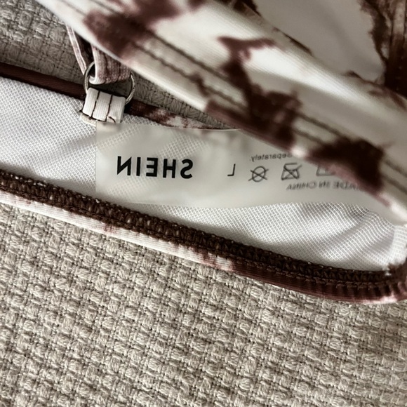 Bikini, brown and white tie dye, Shein swimwear, worn once or twice. - Picture 3 of 3